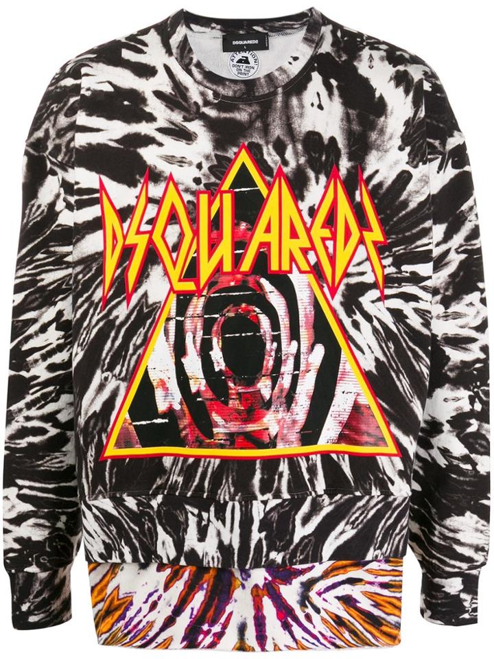 Dsquared2 Tie-dye Logo Sweater - Black