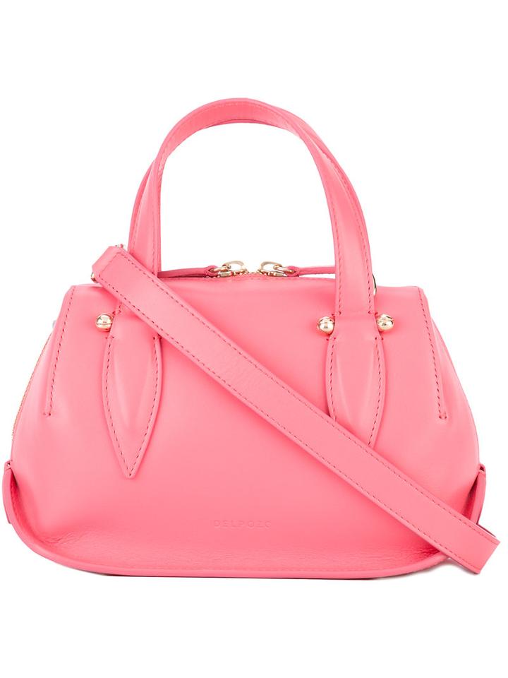 Delpozo Double Zip Mini Tote, Women's, Pink/purple, Calf Leather