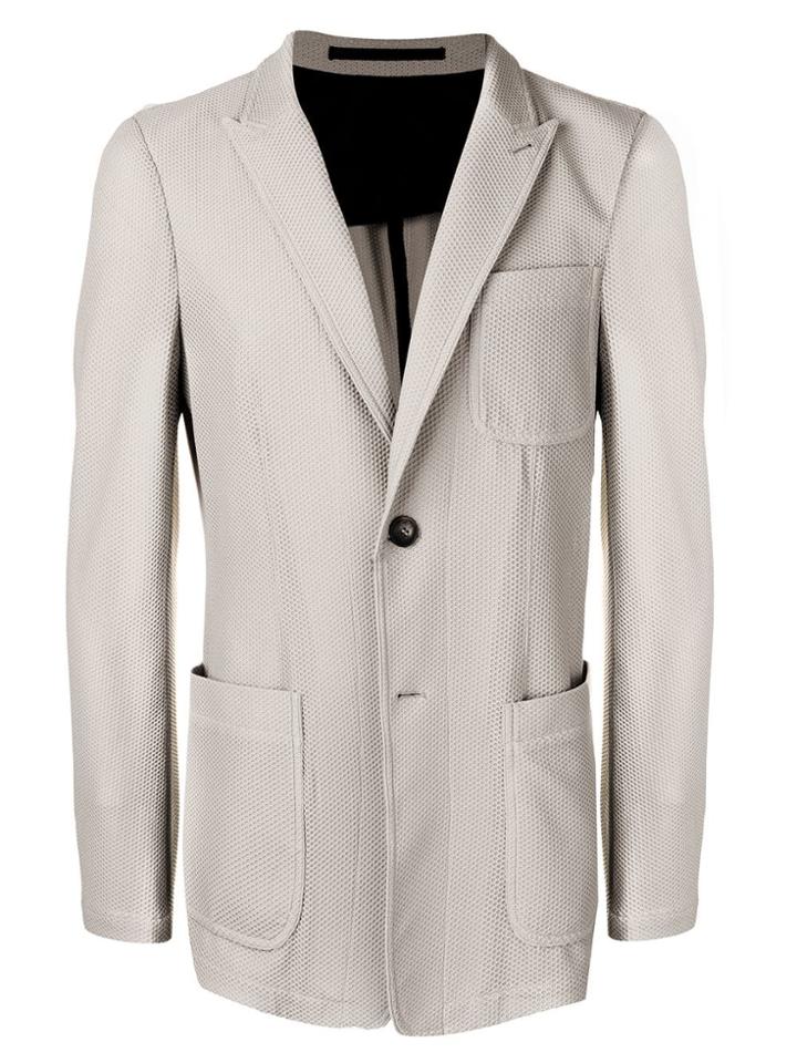 Giorgio Armani Textured Blazer - Neutrals