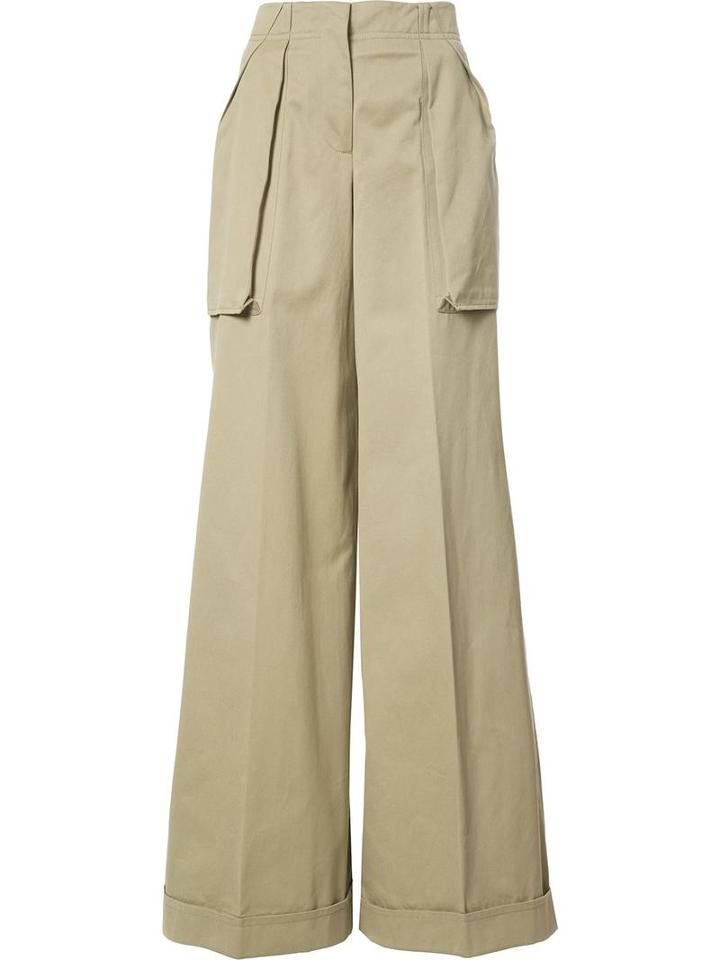 Monse Super Flared Trousers, Women's, Size: 2, Nude/neutrals, Cotton