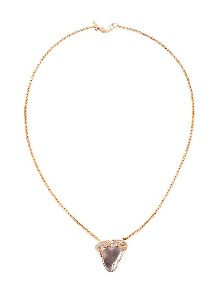 Dezso Shark Tooth And Polkie Diamond Pendant