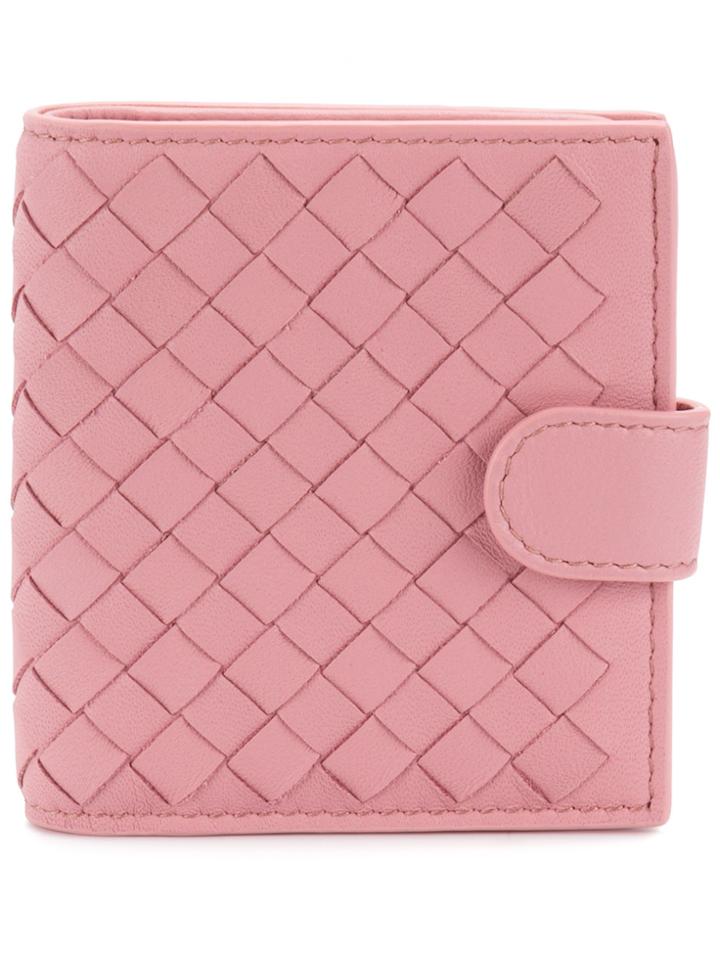 Bottega Veneta Intrecciato Mini Wallet - Pink & Purple