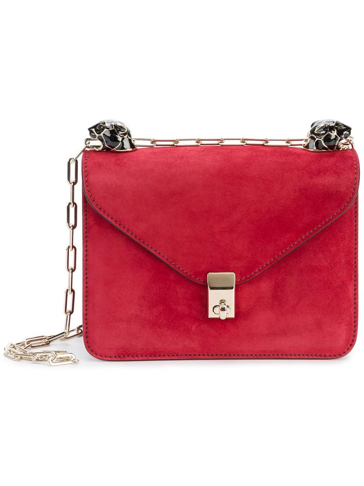 Valentino - Valentino Garavani Panther Shoulder Bag - Women - Leather/metal - One Size, Red, Leather/metal