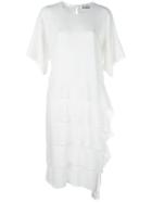 Jil Sander Cubism Dress, Women's, Size: 34, White, Viscose/spandex/elastane/silk