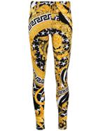 Versace Barocco Print Leggings - Black