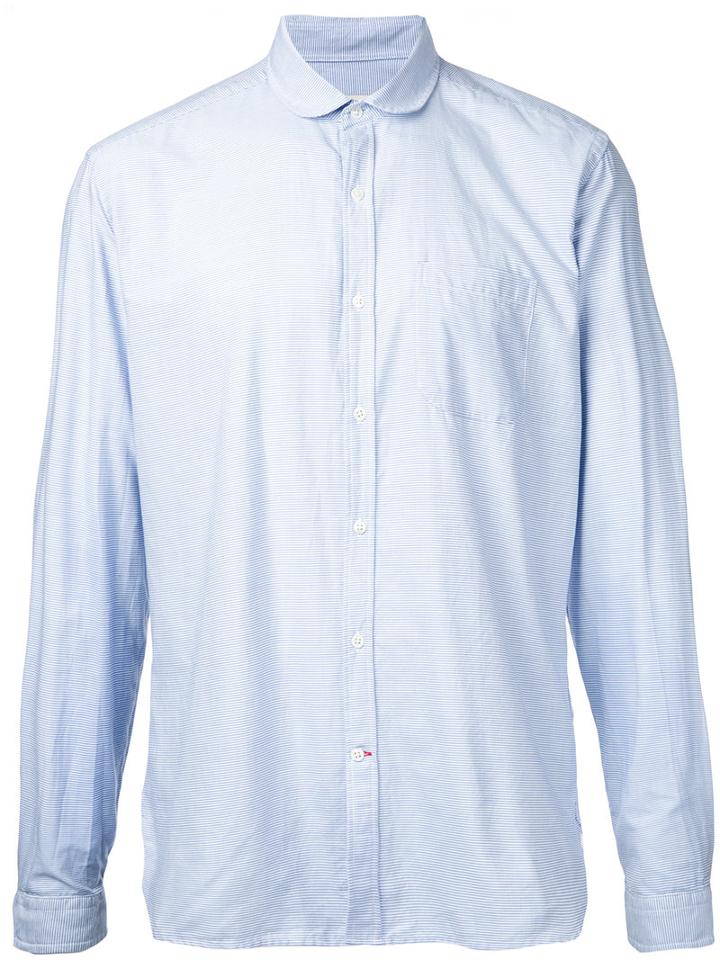 Oliver Spencer - Eton Collar Shirt - Men - Cotton - 16, Blue, Cotton