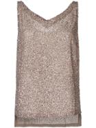 Zambesi Sequinned Tank Top - Pink & Purple