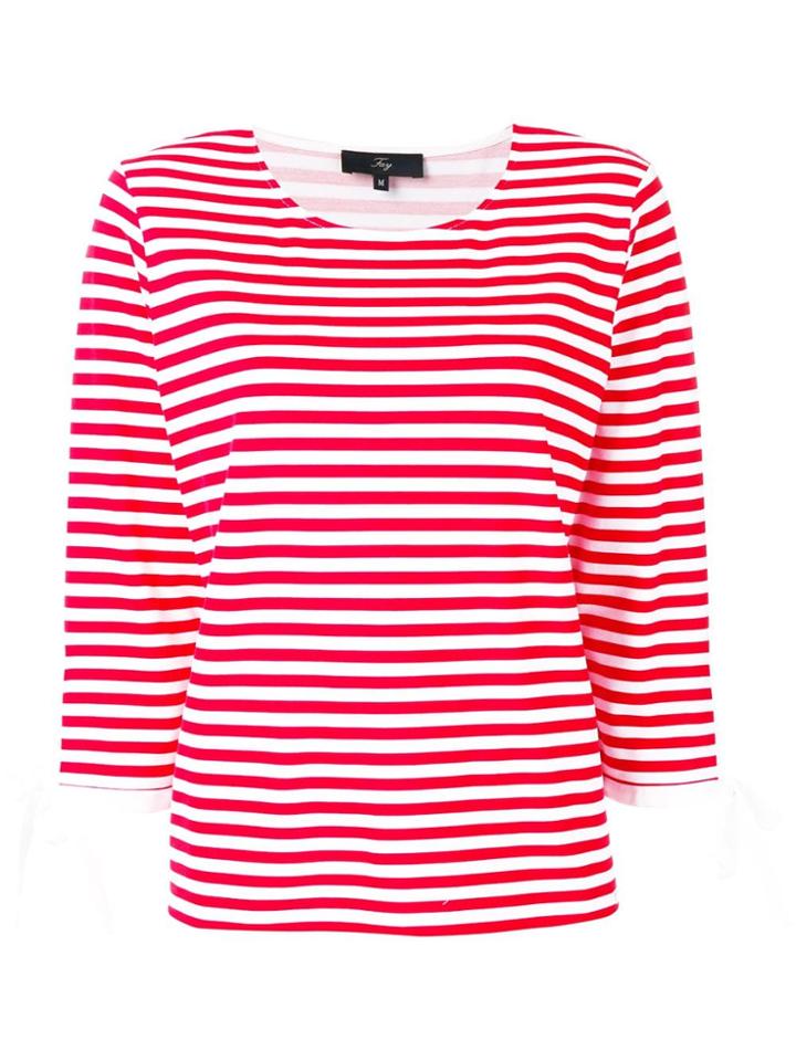 Fay Striped T-shirt - Red