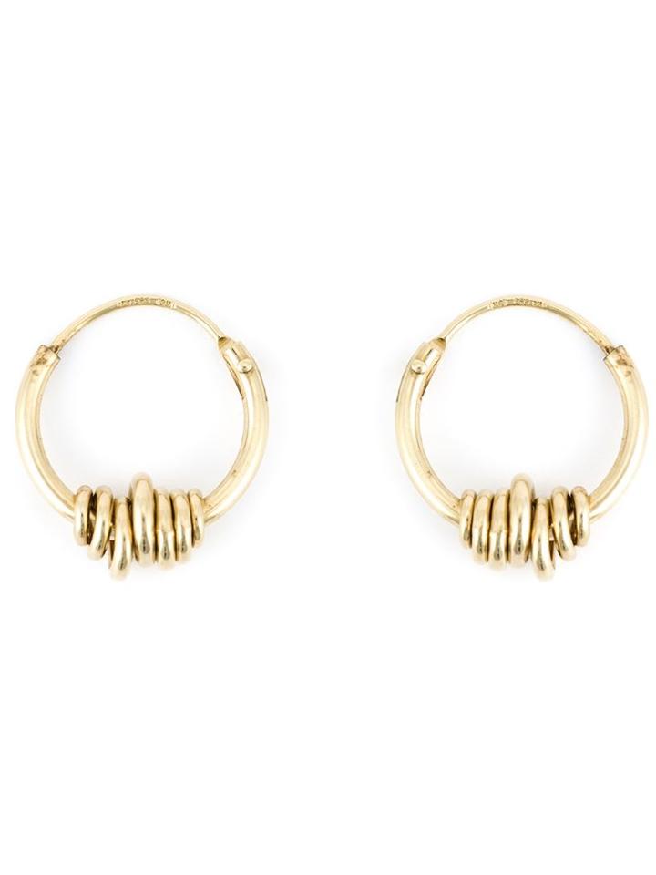 Wouters & Hendrix Wrapped Wire Hoop Earrings, Women's, Metallic