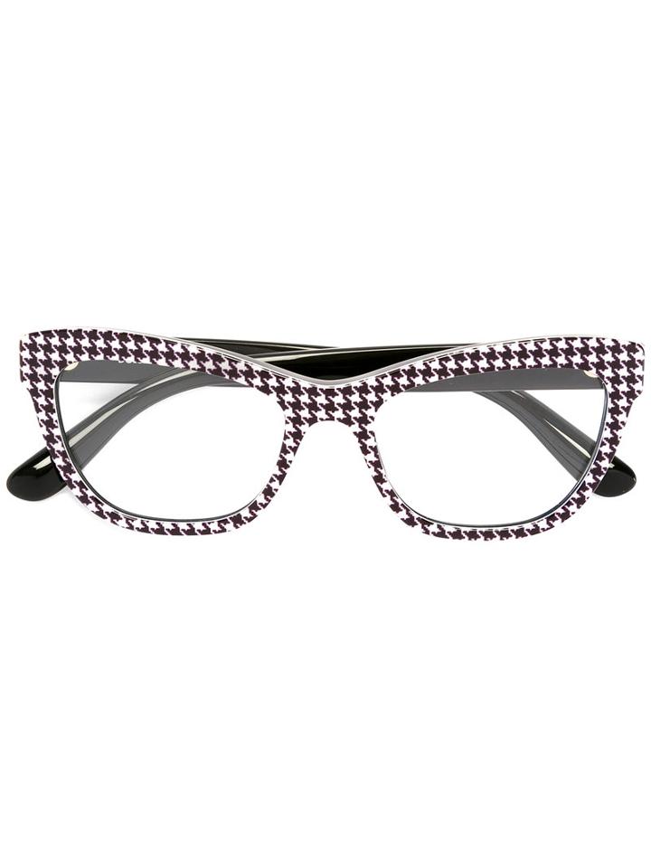 Dolce & Gabbana - Cat Eye Printed Glasses - Women - Acetate - 51, Black, Acetate