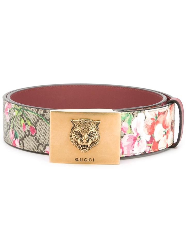 Gucci Gg Blooms Belt, Women's, Size: 95, Beige, Leather/metal (other)