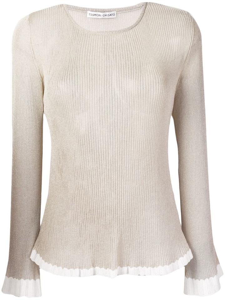 Tsumori Chisato Frill Trim Jumper - Neutrals