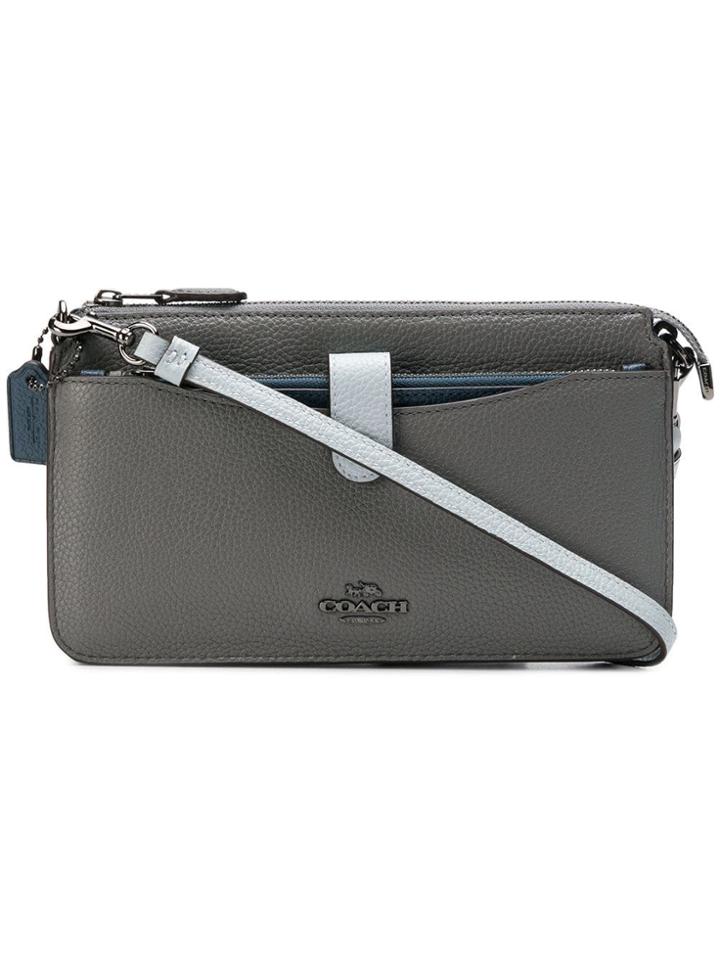 Coach Colour Block Shoulder Bag - Grey