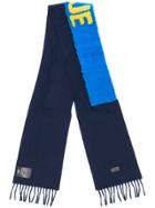 Fendi Blue Embroidered Scarf
