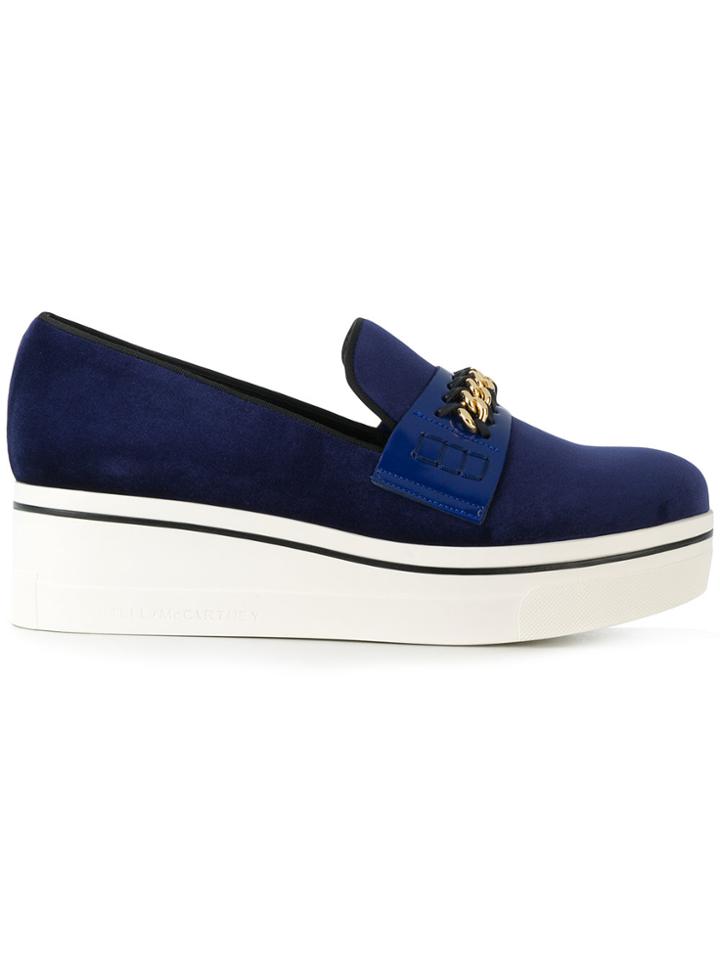 Stella Mccartney Binx Velvet Loafers - Blue