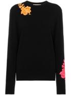 Christopher Kane Long Sleeve Embellished Cashmere Top - Black