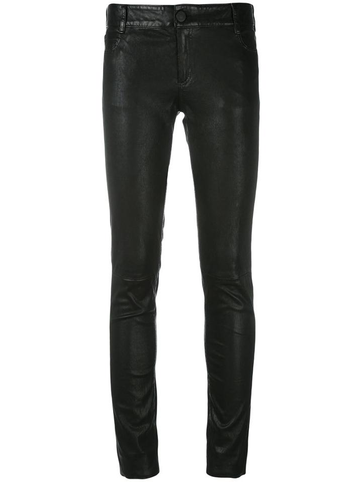 Drome - Skinny Fit Trousers - Women - Lamb Skin - M, Black, Lamb Skin