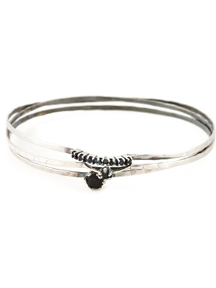 Puro Iosselliani Set Of Three Thin Bangles, Women's, Metallic