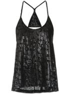 Andrea Bogosian Printed Halterneck Top - Black