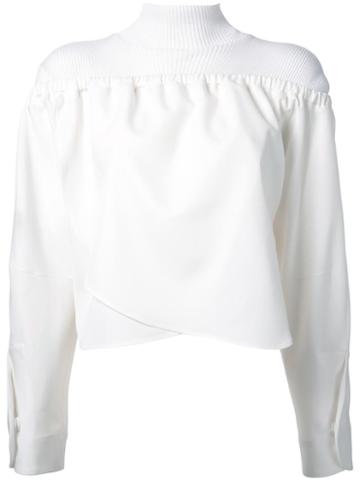 Taro Horiuchi 'combi' Jumper, Women's, White, Wool
