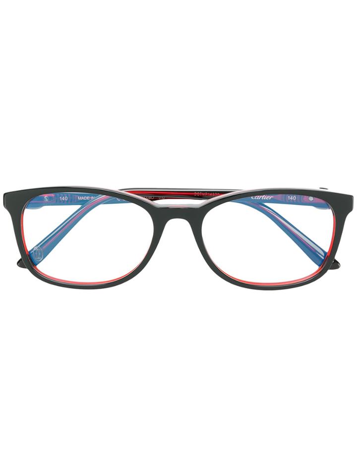 Cartier Rectangle Frame Sunglasses - Black