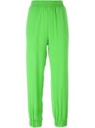 I M Isola Marras Gathered Ankle Trousers, Women's, Size: 40, Green, Acetate/viscose