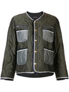 Undercover Quilted Embroidered Bomber Jacket, Women's, Size: 2, Green, Silk/nylon