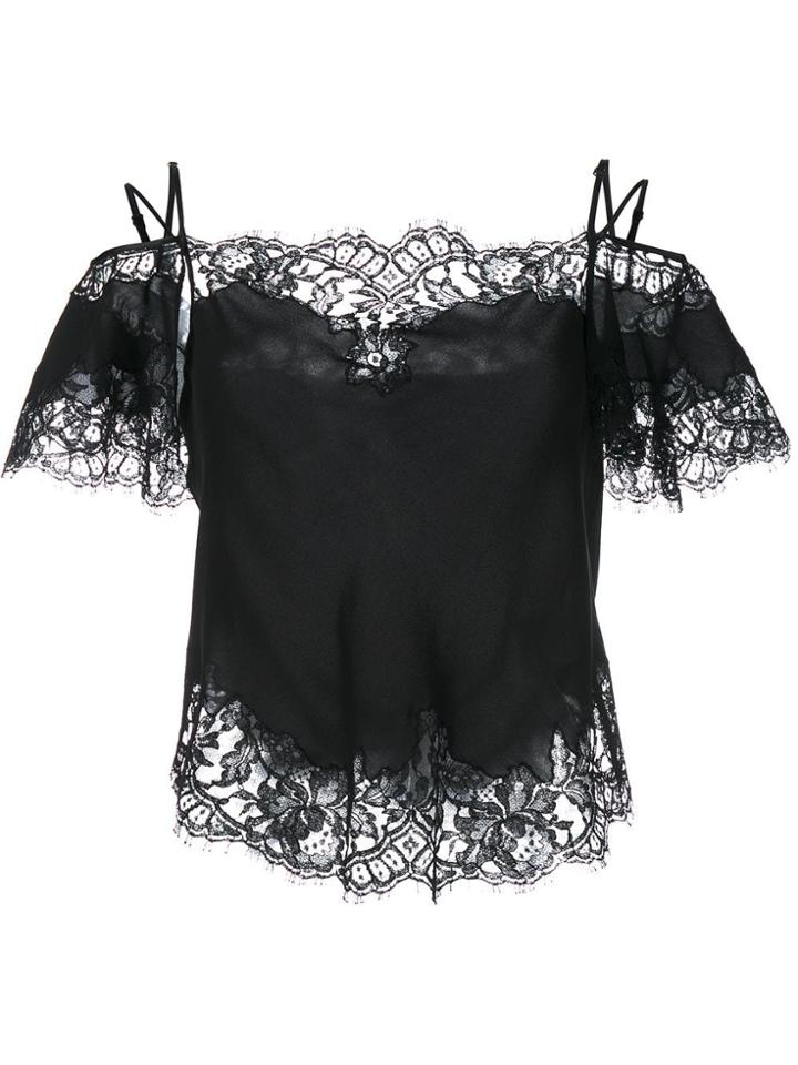 Givenchy Sleeveless Silk Lace Top - Black