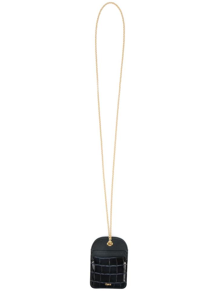Chloé Walden Necklace-chain Cardholder - Blue