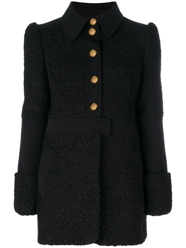 Philosophy Di Lorenzo Serafini Flocked Effect Midi Coat - Black