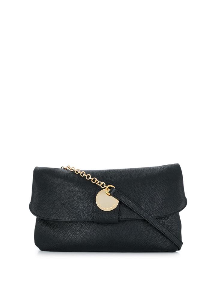 L'autre Chose Fold-over Shoulder Bag - Black