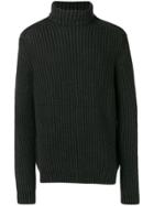 Iris Von Arnim Fisherman Knit Turtleneck Sweater - Black
