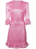 The Vampire's Wife Crinkled Design Flared Dress - Pink