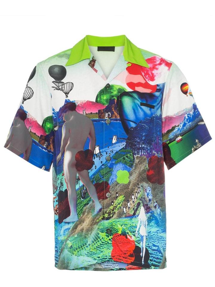 Prada Printed Shirt - F0136 Turquoise