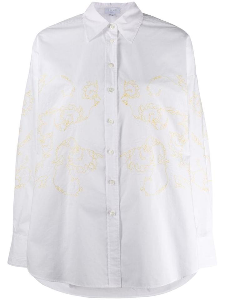 Escada Sport Oversized Embroidered Shirt - White