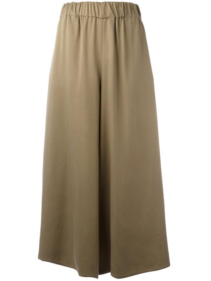 Dusan Cropped Palazzo Pants, Women's, Size: Small, Nude/neutrals, Silk