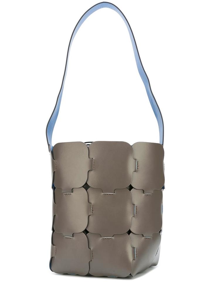 Paco Rabanne Patchwork Shoulder Bag, Women's, Green