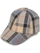 Barbour Tarset Tartan Cap, Men's, Nude/neutrals, Cotton/polyester