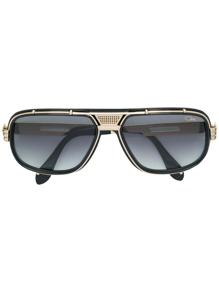 Cazal Mixed Metal And Acetate Sunglasses - Black