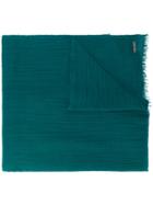 Faliero Sarti Scarf With Frayed Edges - Green