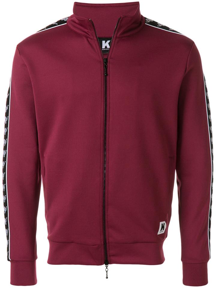 Kappa Branded Sleeve Sport Jacket - Red