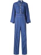 Peter Pilotto Fluid Jacquard Jumpsuit - Blue