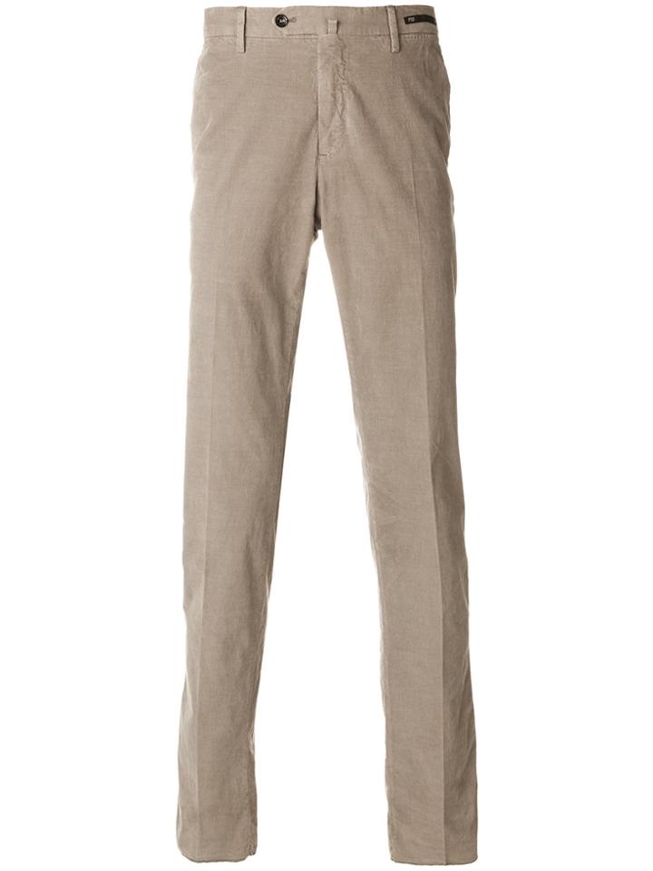 Pt01 Regular Fit Trousers - Brown