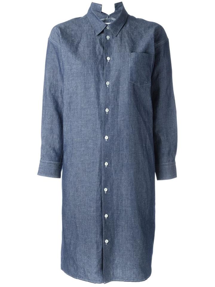 Junya Watanabe Comme Des Garçons Shirt Dress, Women's, Size: S, Blue, Cotton/linen/flax