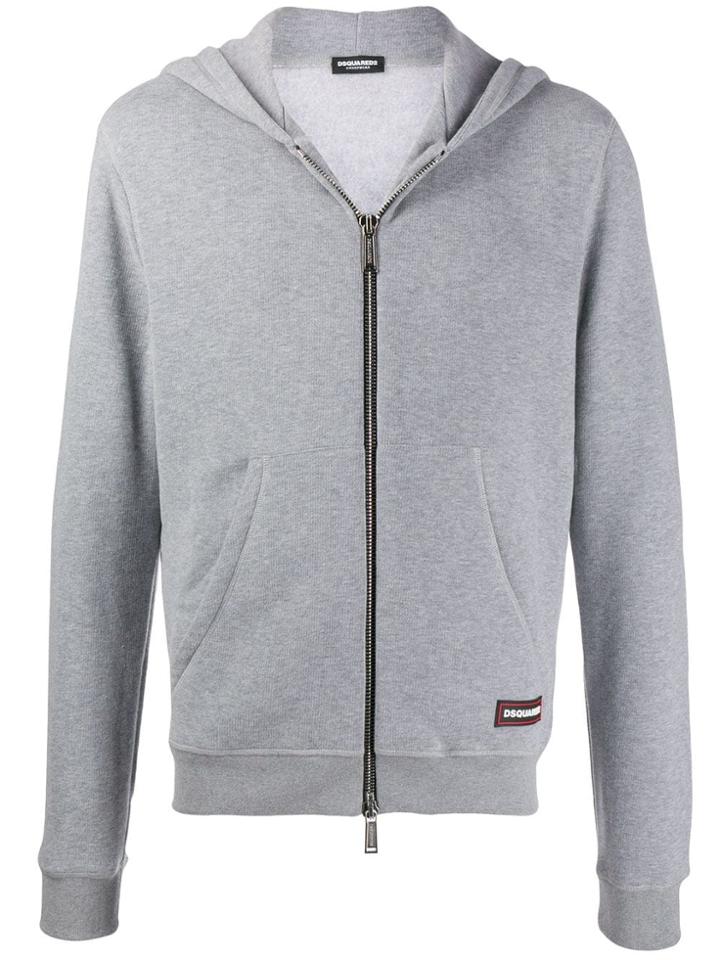 Dsquared2 Logo Patch Bomber Jacket - Grey