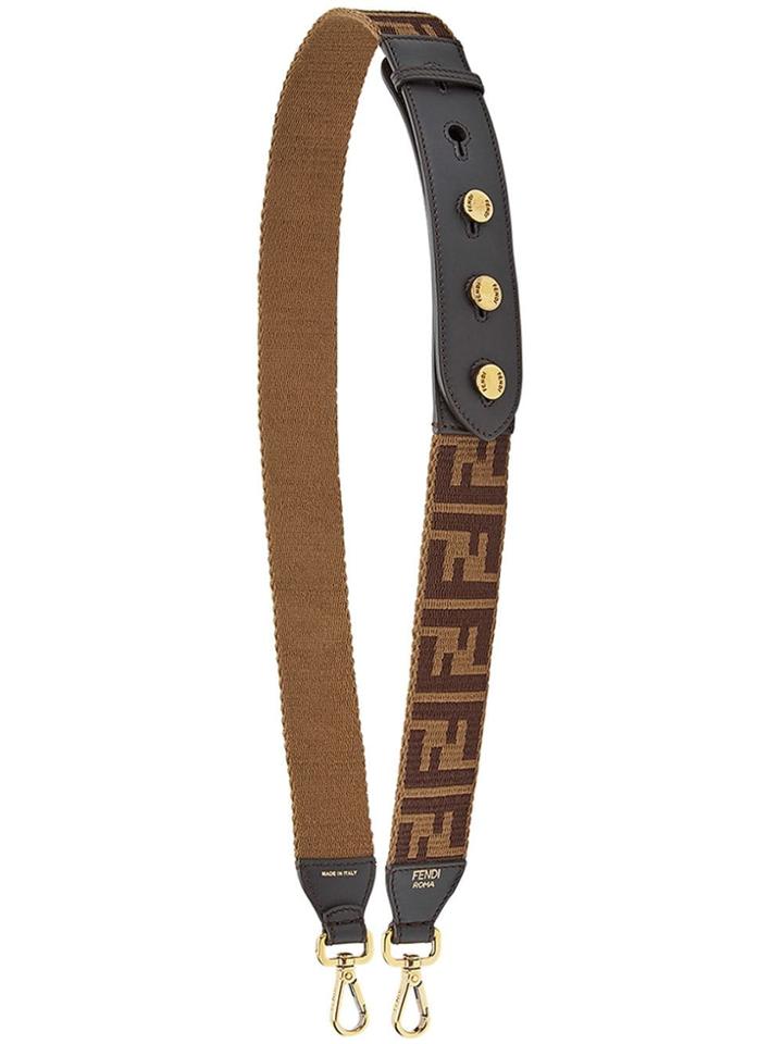 Fendi Ff Logo Bag Strap - Brown