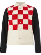 Lanvin Checked Button Jacket - Red