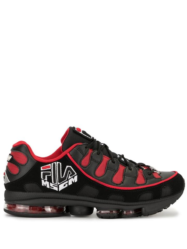 Msgm X Fila Silva Sneakers - Black