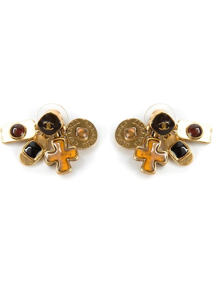 Chanel Vintage Multi-charm Earrings