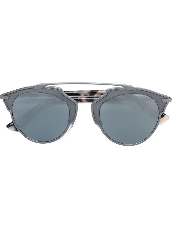 Dior Eyewear Round Frame Sunglasses, Women's, Brown, Metal (other)